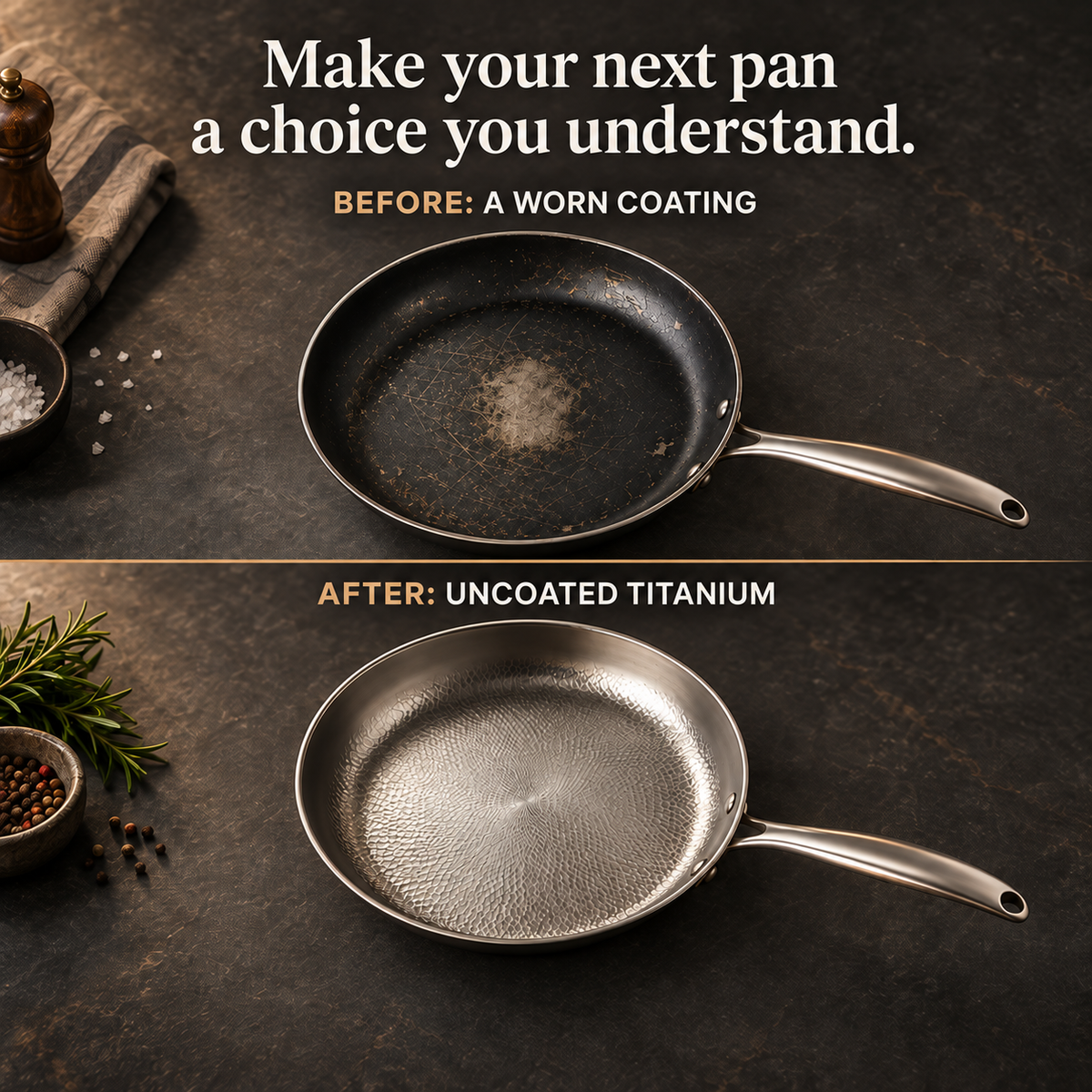 Grade 1 Titanium Frying Pan