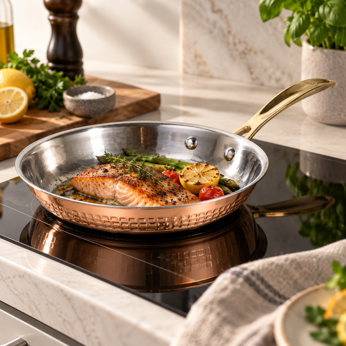 Precision Copper Frying Pan