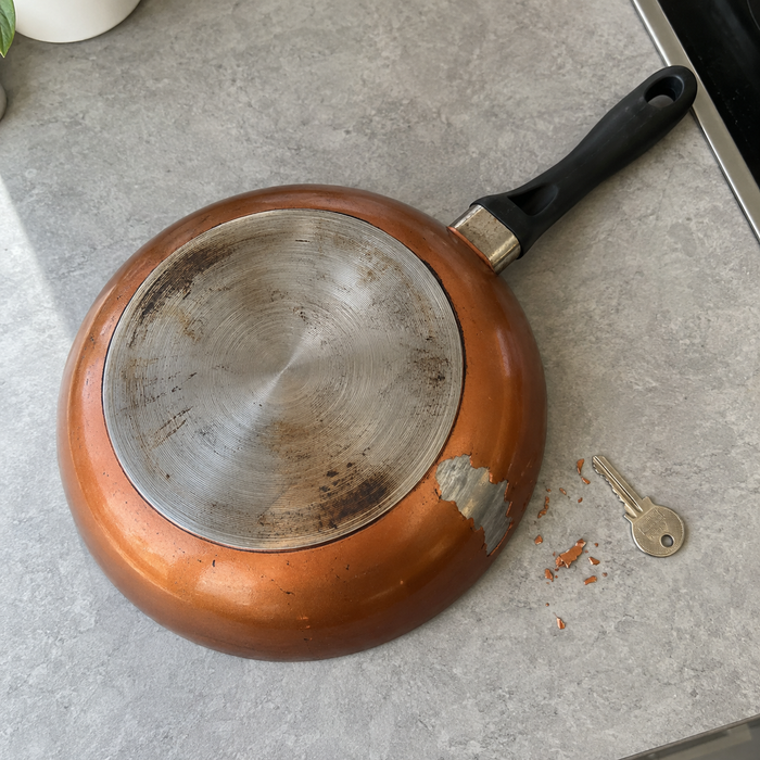 Copper-coloured, not copper