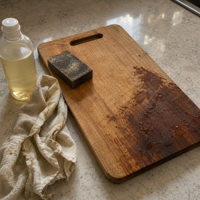 Wood: a board with a chore list